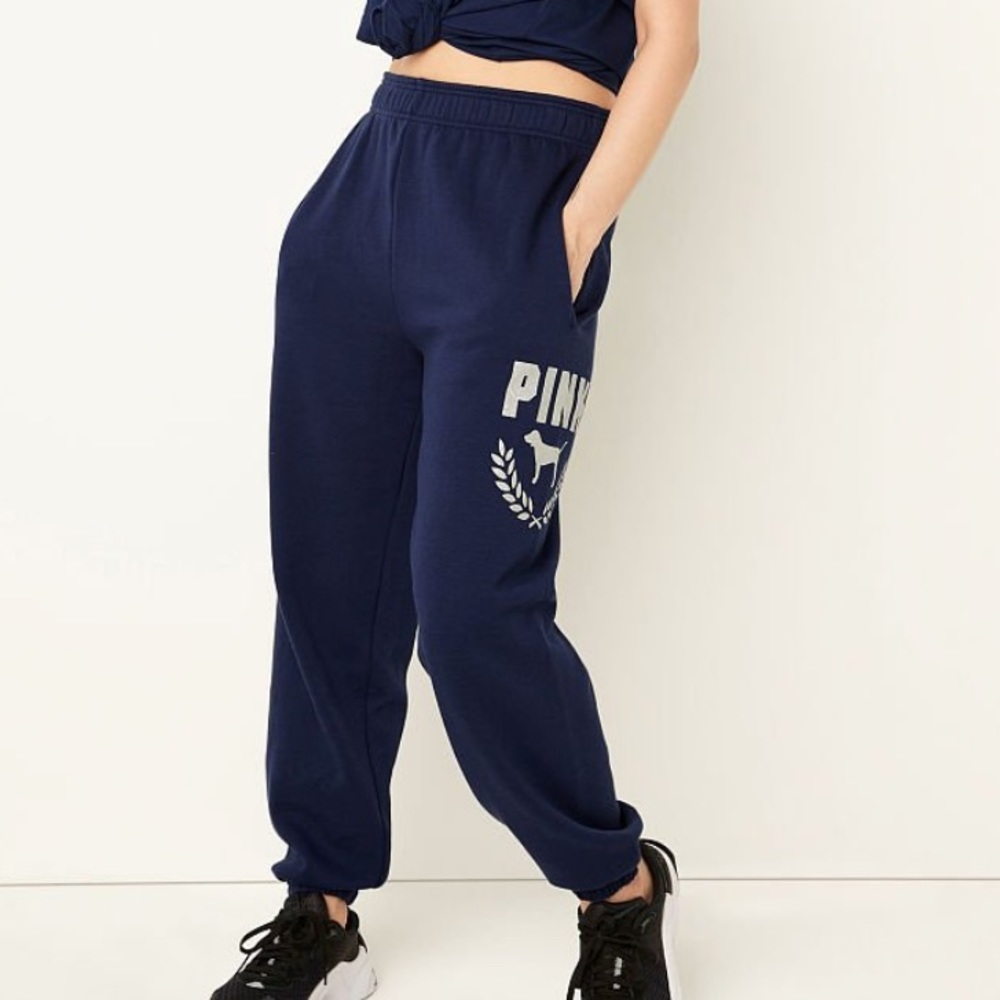 🆕VS PINK EVERYDAY LOUNGE GLITTER LOGO CAMPUS PANT SIZE XXL. NIP!